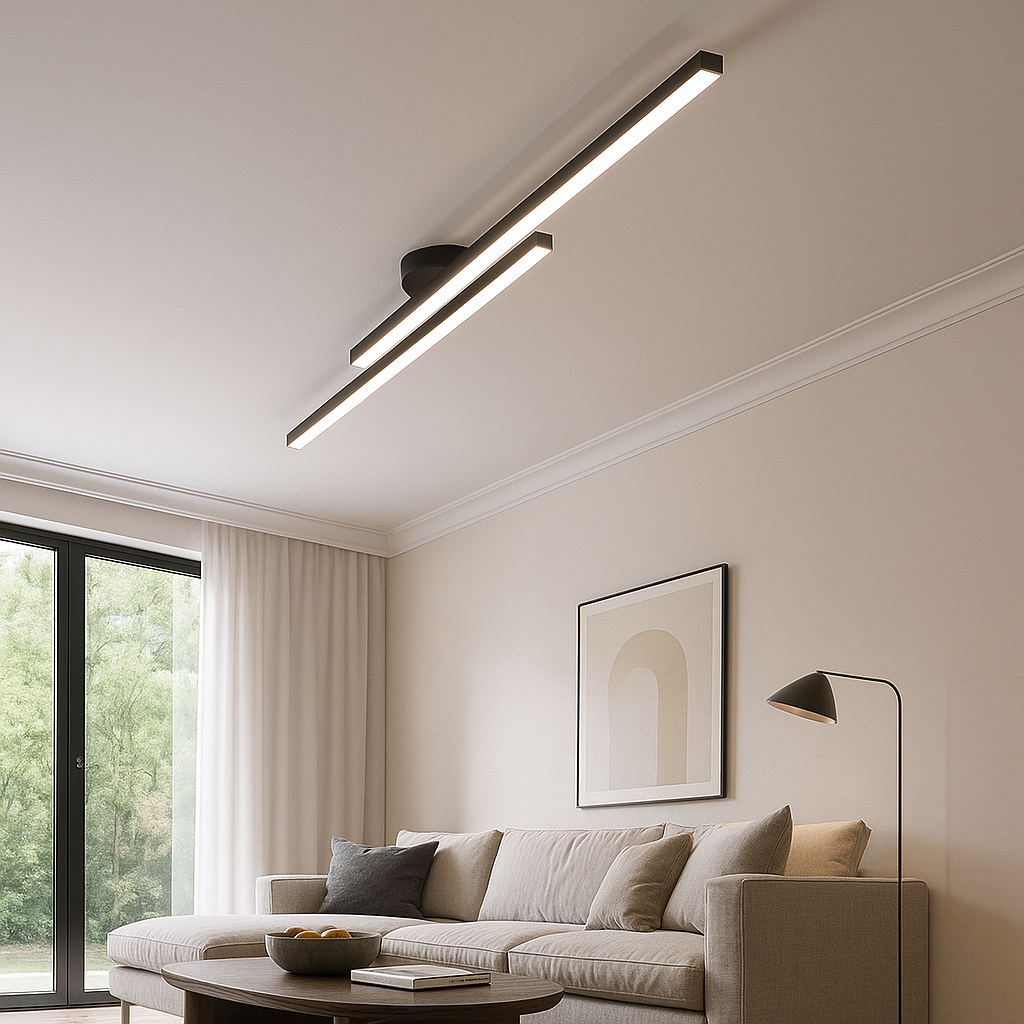 Podłużna Lampa Sufitowa LED z Aluminium