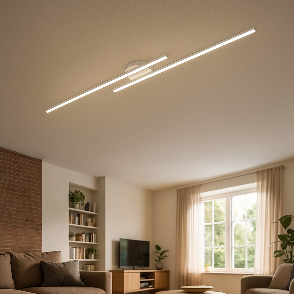 Podłużna Lampa Sufitowa LED z Aluminium