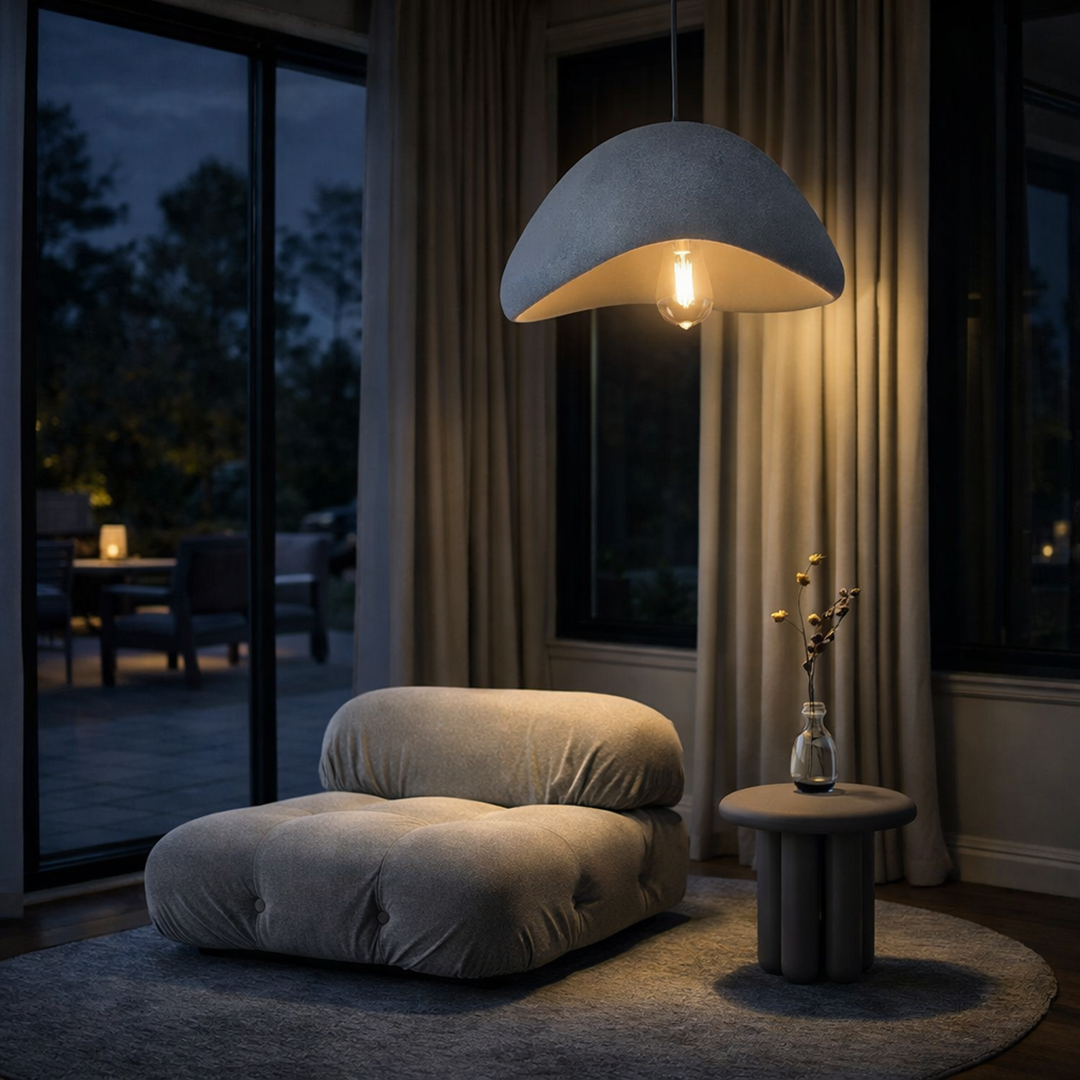 Lampa Wisząca w Stylu Japońskim – Sufitowe Oświetlenie w Kształcie Kokonu