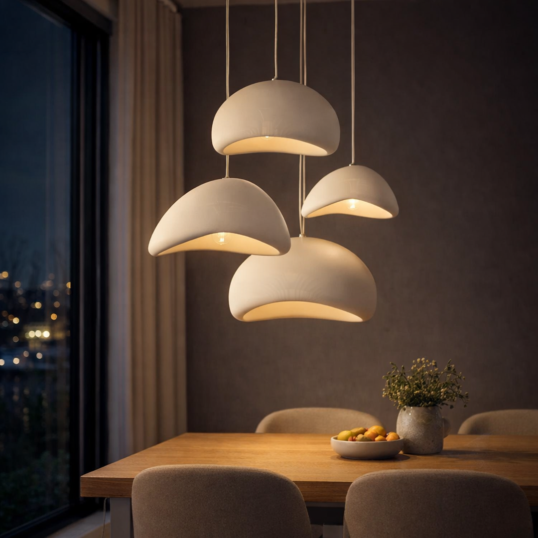 Lampa Wisząca w Stylu Japońskim – Sufitowe Oświetlenie w Kształcie Kokonu