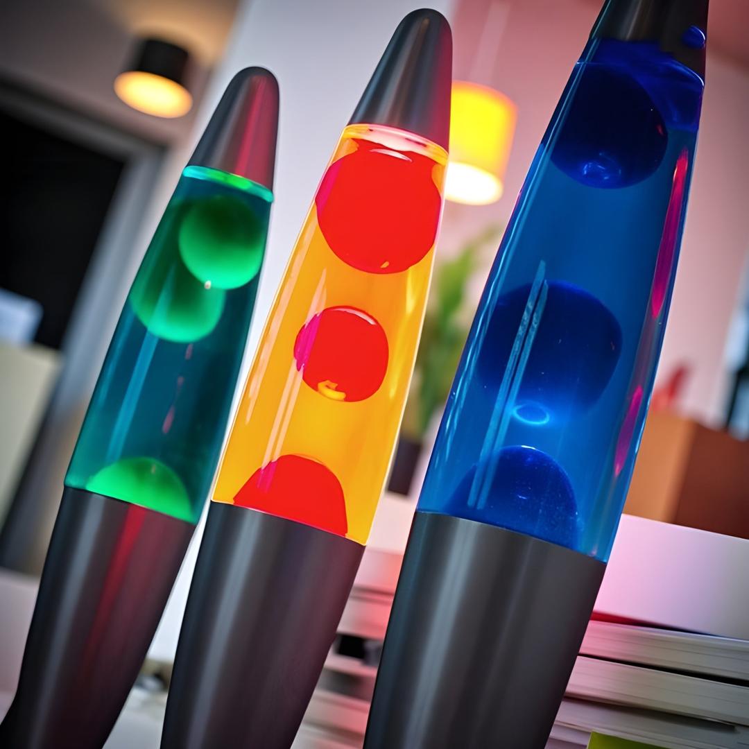 Retro Lampa LED Lava Z Zmieniającymi Się Kolorami