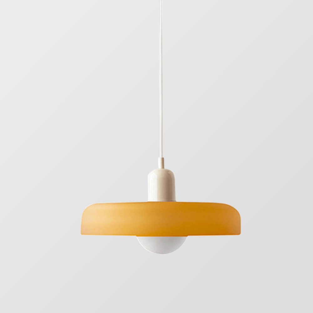 Skandynawska Okrągła Szklana Lampa Wisząca