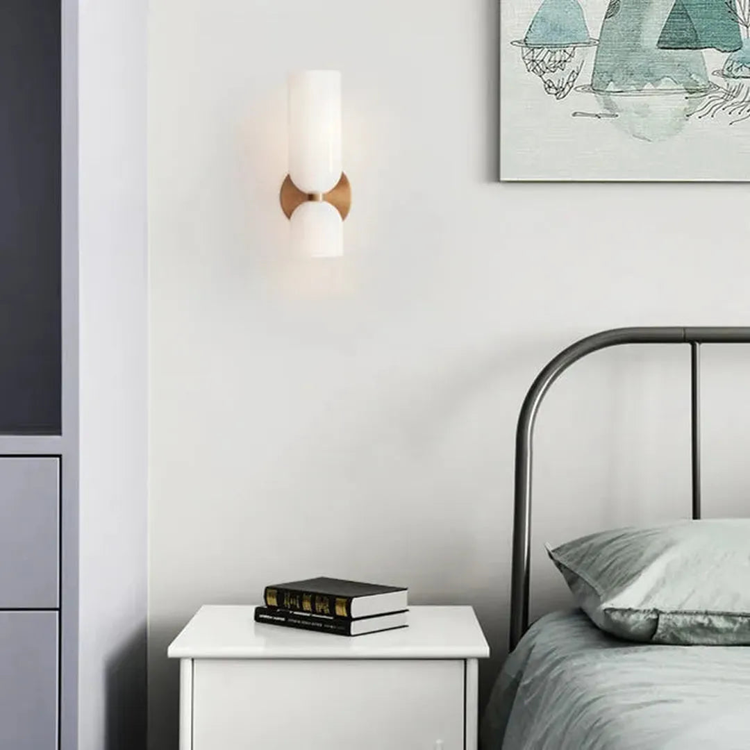 Szklana Lampa Ścienna LED Z Ciepłym Światłem