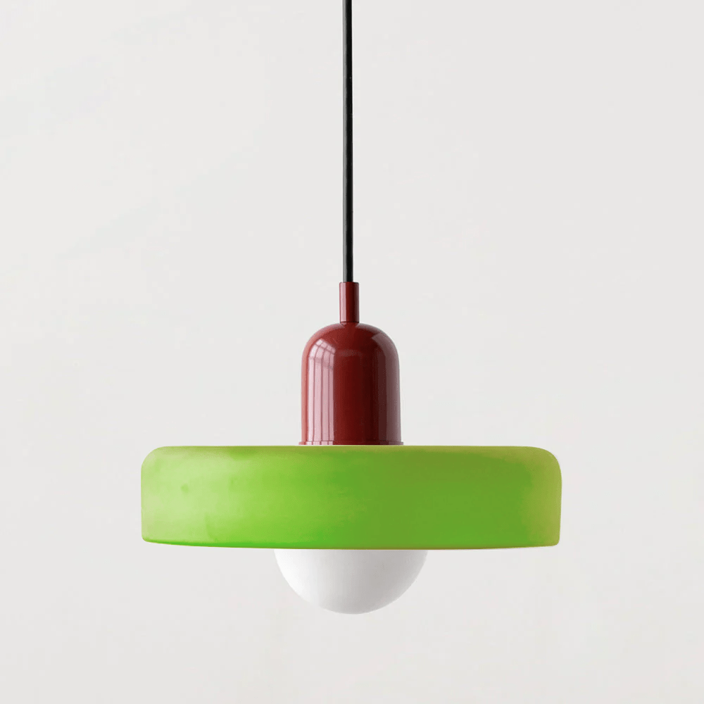 Skandynawska Okrągła Szklana Lampa Wisząca