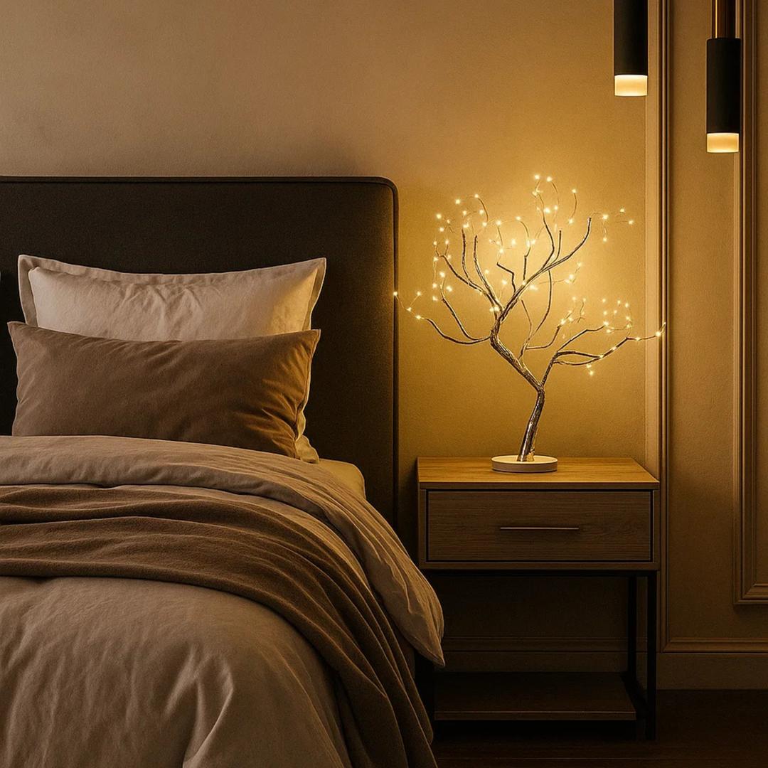 Lampa Stołowa LED W Kształcie Drzewa