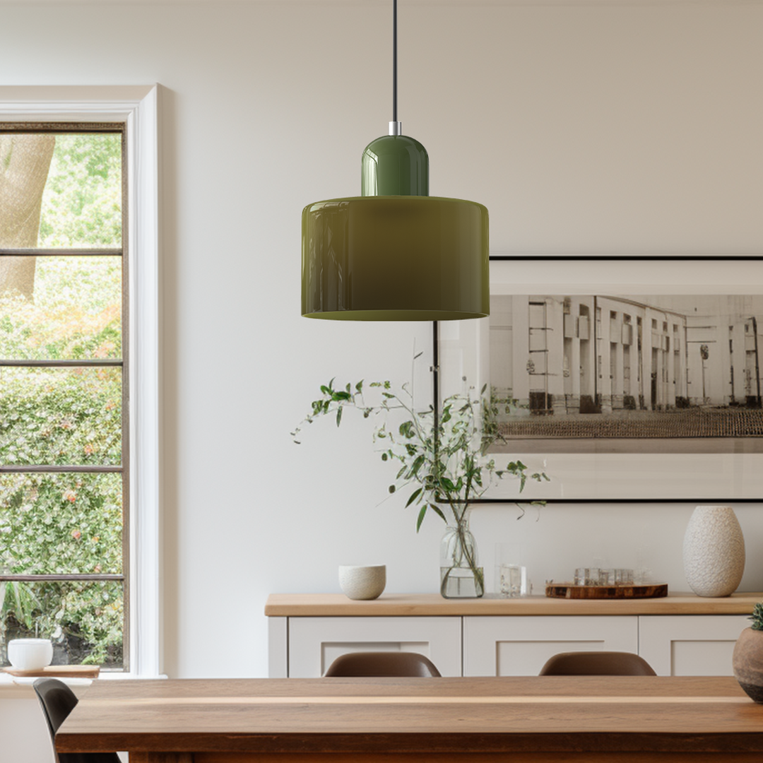 Szklana Lampa Wisząca Bauhaus