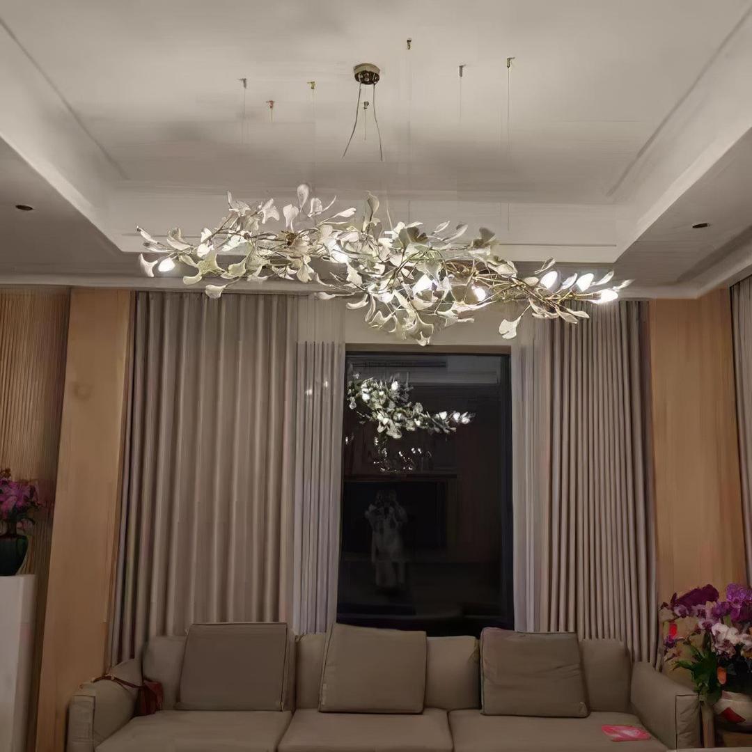 Kwiatowy Metalowy Żyrandol LED