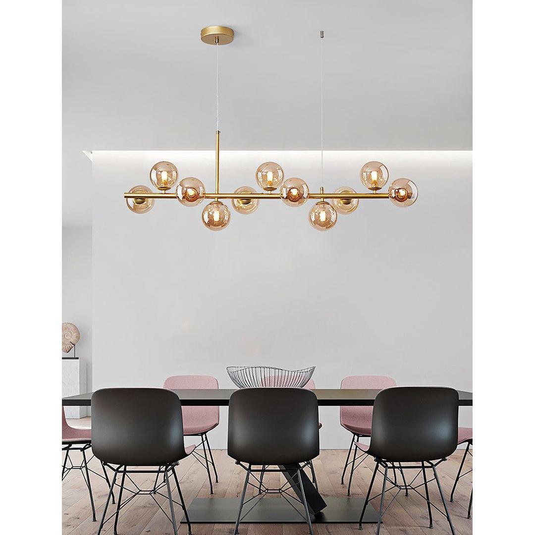 Szklana Liniowa Lampa Wisząca Do Jadalni