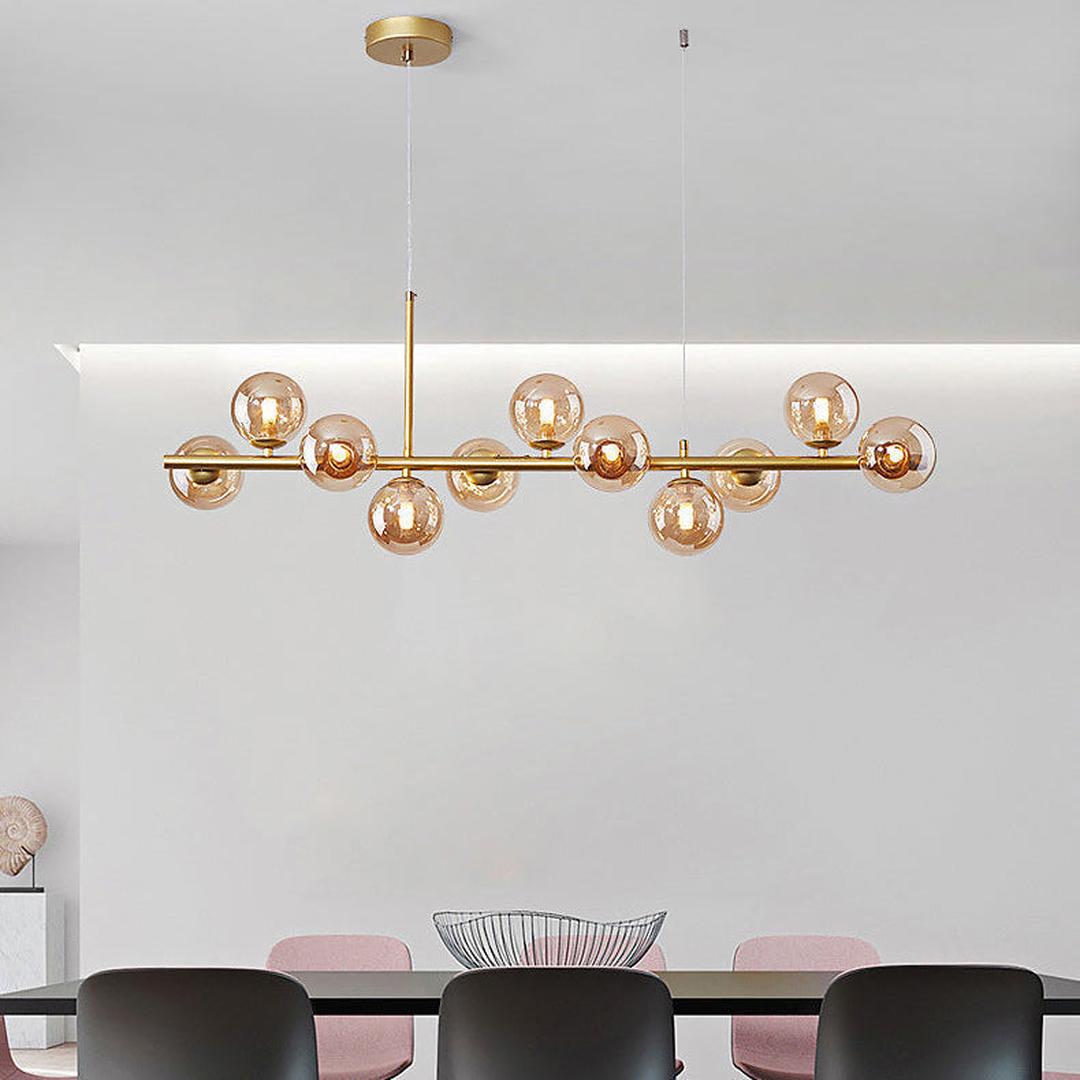 Nowoczesna Szklana Liniowa Lampa Wisząca