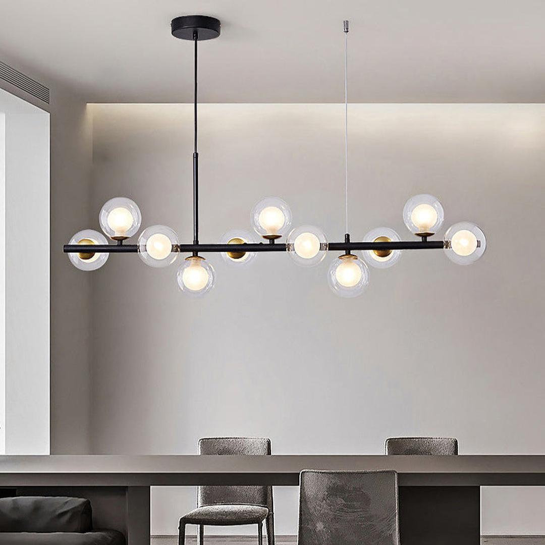 Nowoczesna Szklana Liniowa Lampa Wisząca