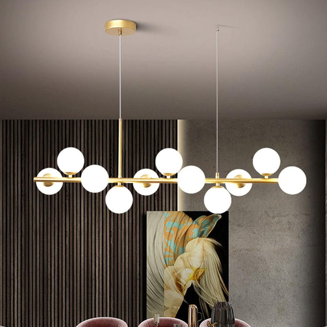 Szklana Liniowa Lampa Wisząca Do Jadalni
