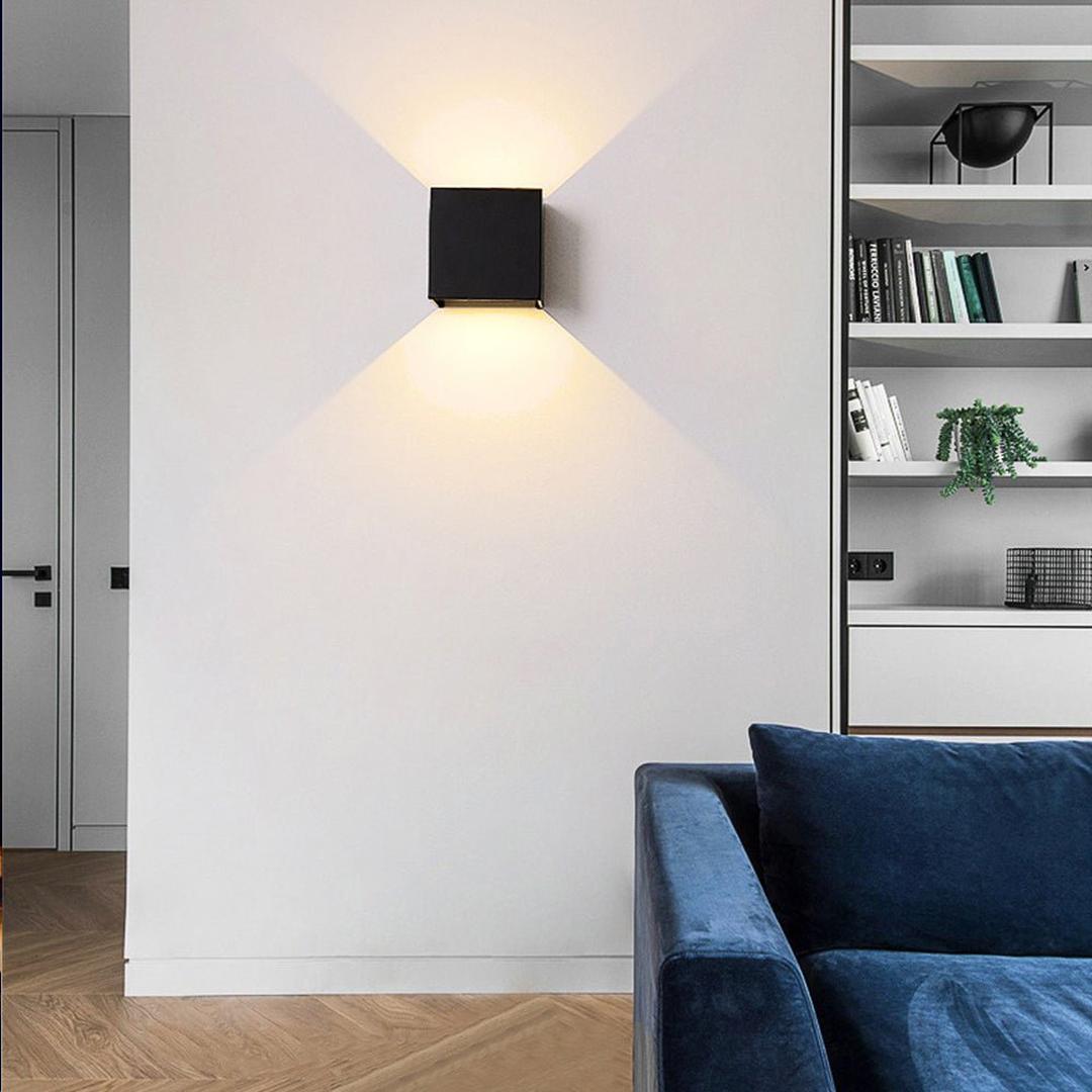 Bezprzewodowa Kostkowa Lampa Ścienna LED