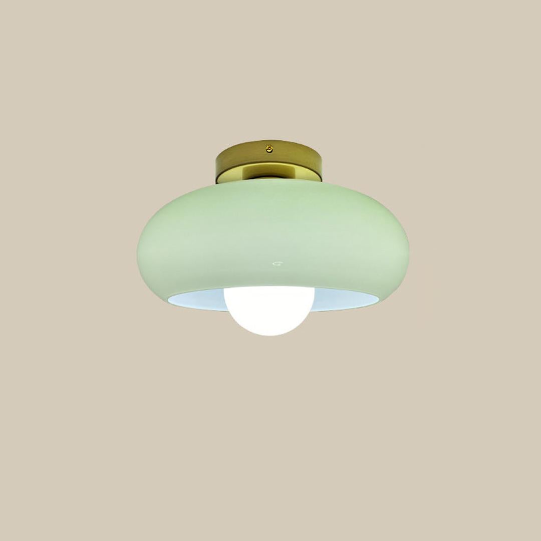 Sufitowa Lampa Ze Szklanym Kloszem Mid Century