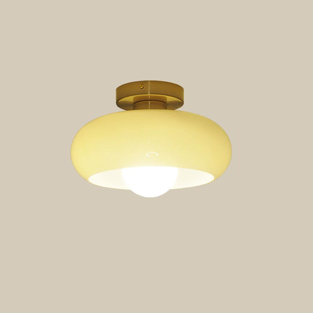 Sufitowa Lampa Ze Szklanym Kloszem Mid Century