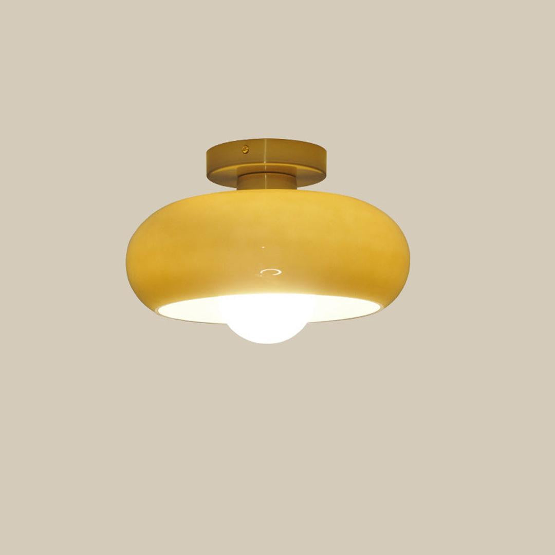 Sufitowa Lampa Ze Szklanym Kloszem Mid Century