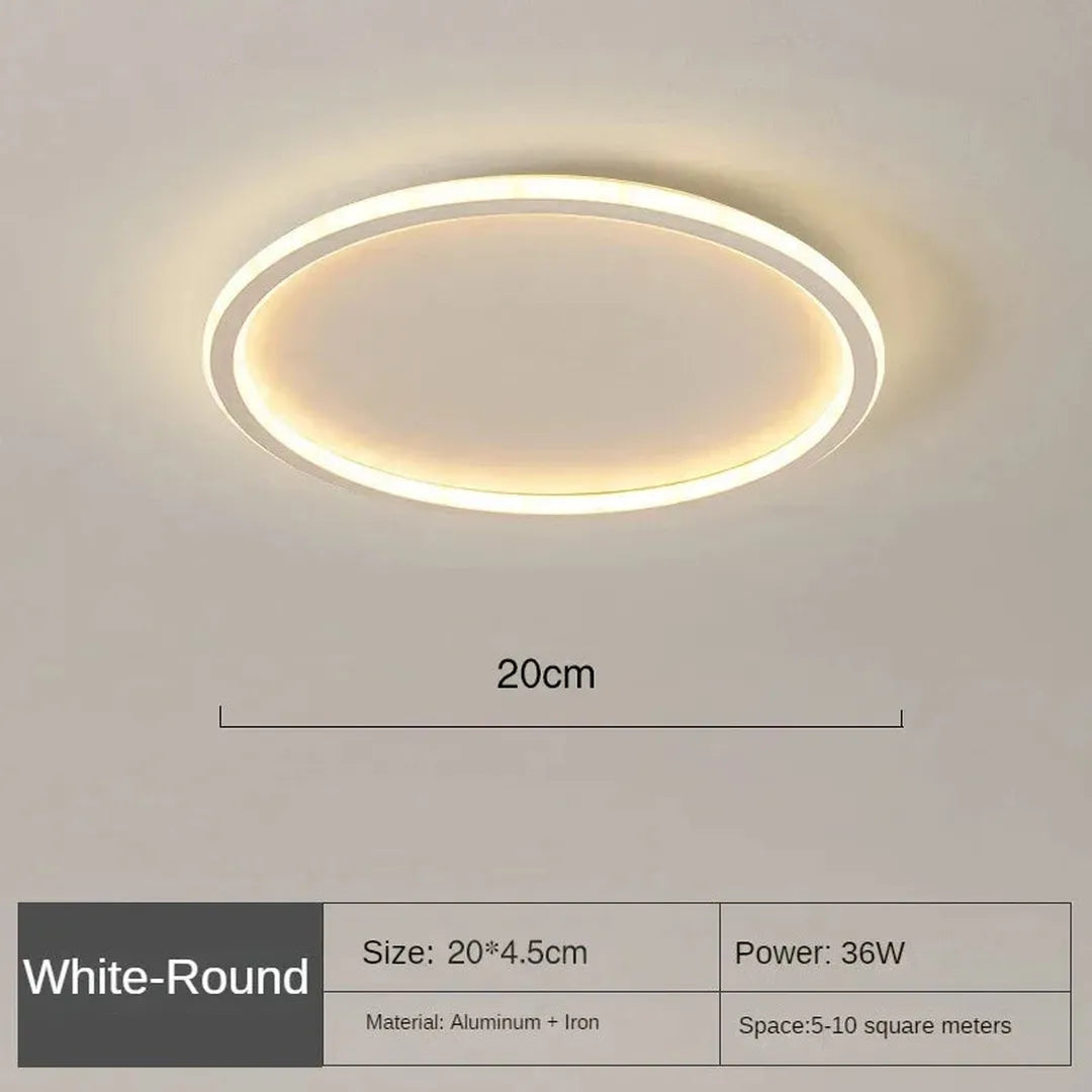 Skandynawska Okrągła Lampa Sufitowa LED