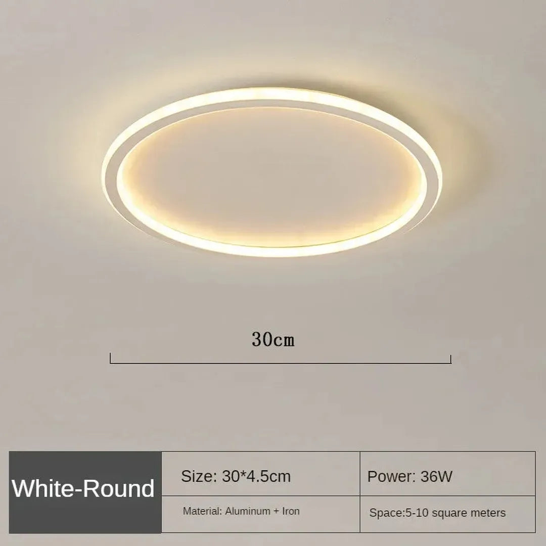 Skandynawska Okrągła Lampa Sufitowa LED