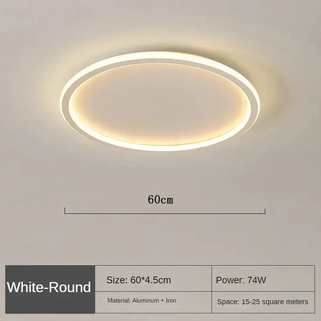 Skandynawska Okrągła Lampa Sufitowa LED
