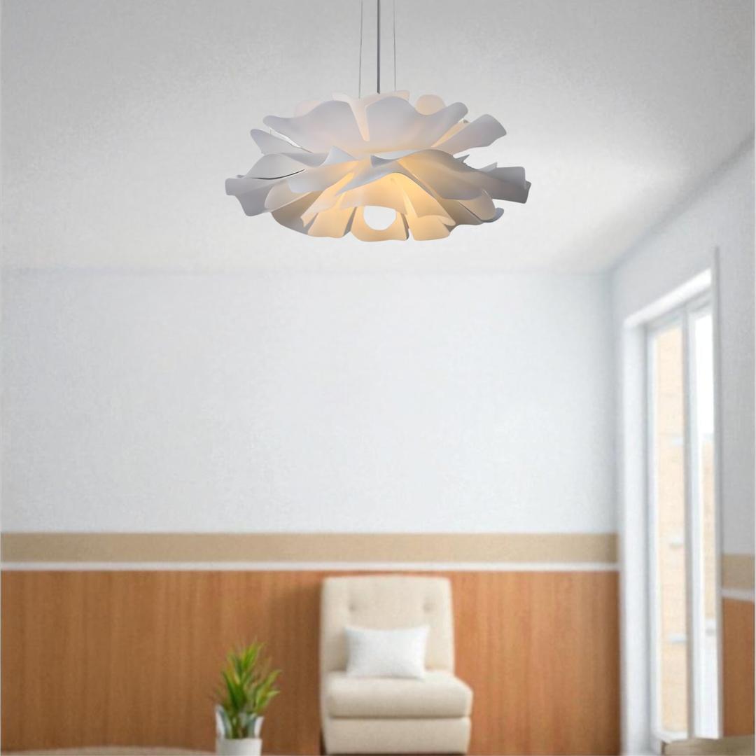Lampa Wisząca Japandi Inspirowana Kwiatem Z Warstwowym Kloszem