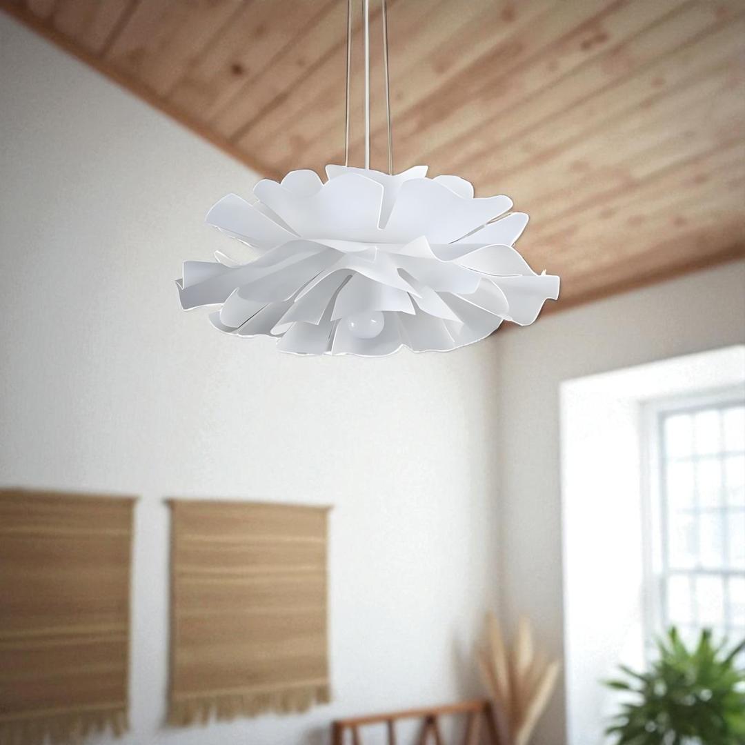 Lampa Wisząca Japandi Inspirowana Kwiatem Z Warstwowym Kloszem