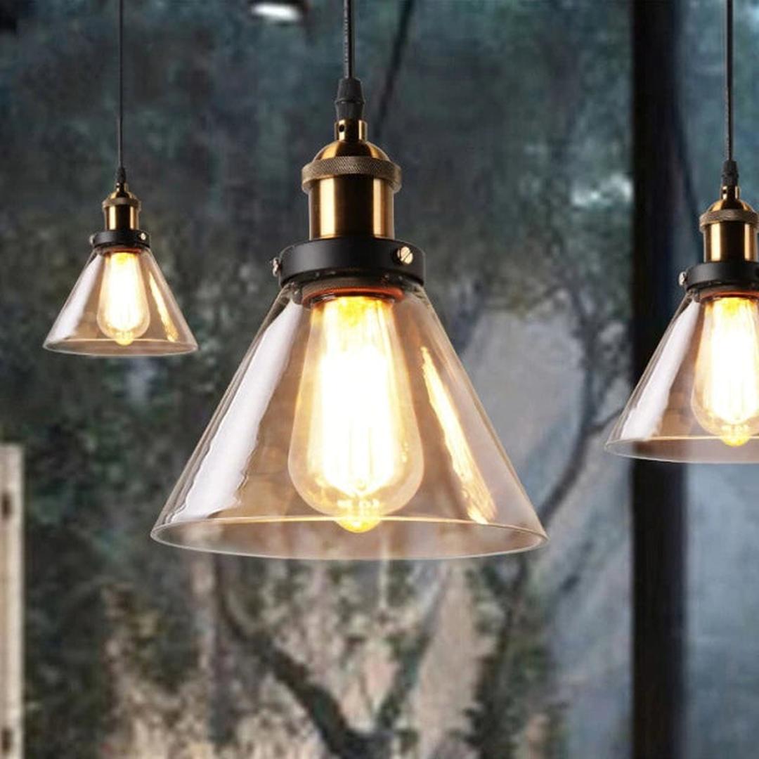 Dekoracyjna Ściemnialna Lampa Wisząca Ze Szkła Przydymionego