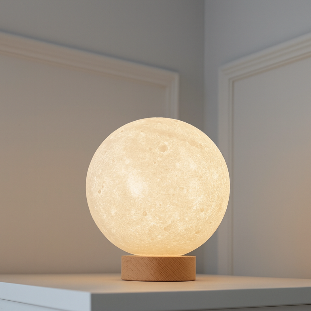 Nowoczesna Akumulatorowa Lampa Stołowa LED Księżyc
