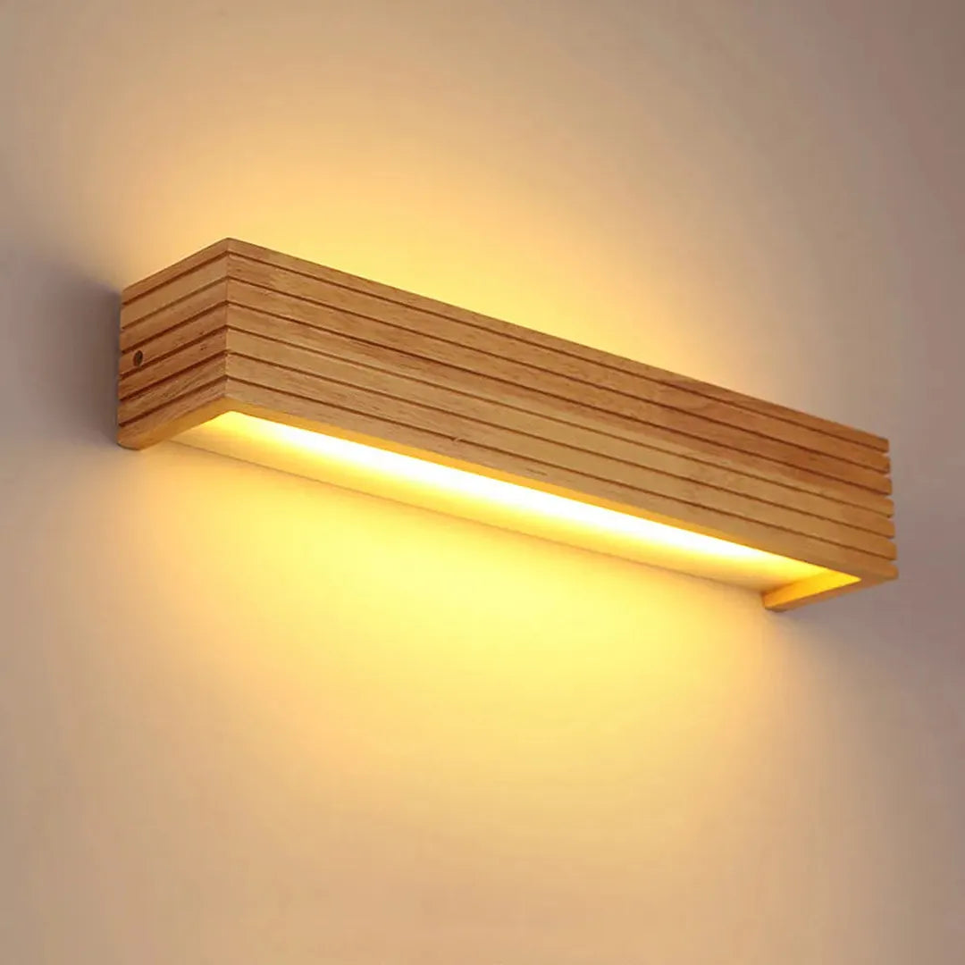 Nordycka Drewniana Lampa Ścienna LED