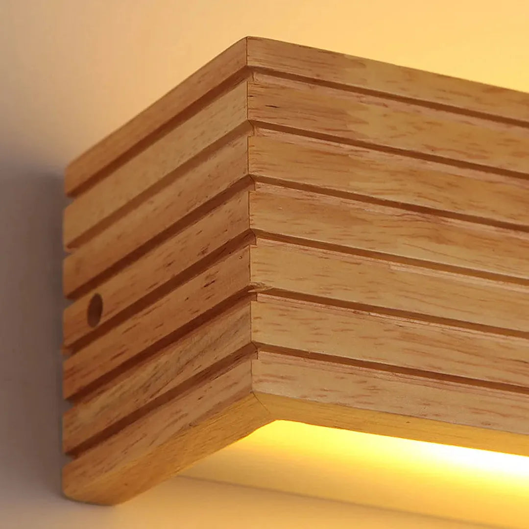 Nordycka Drewniana Lampa Ścienna LED