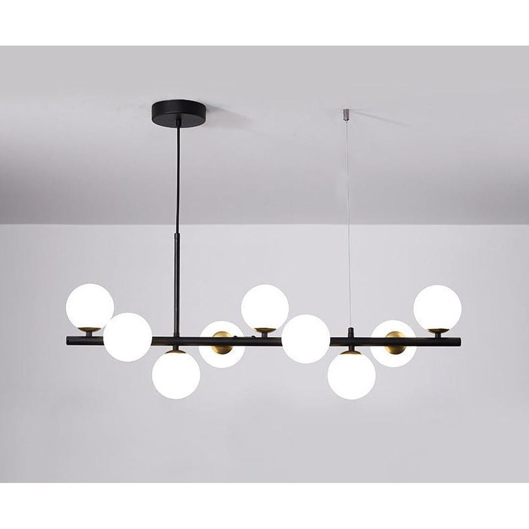 Szklana Liniowa Lampa Wisząca Do Jadalni
