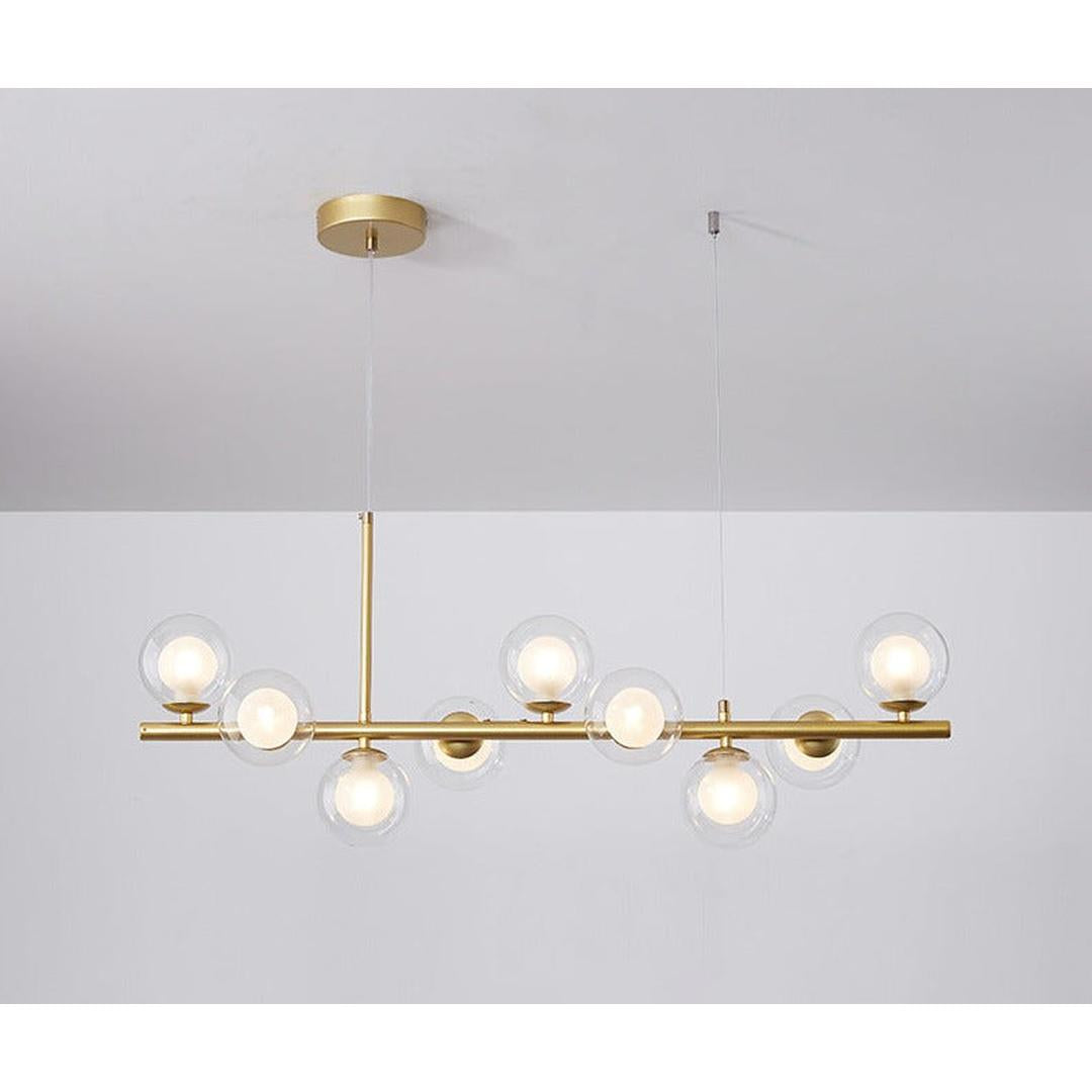 Nowoczesna Szklana Liniowa Lampa Wisząca