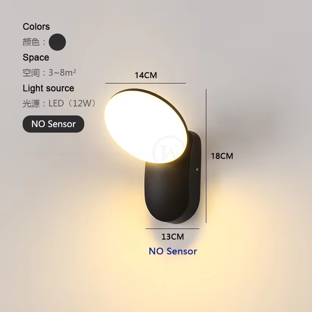 Zewnętrzna Lampa Ścienna LED Z Czujnikiem Ruchu