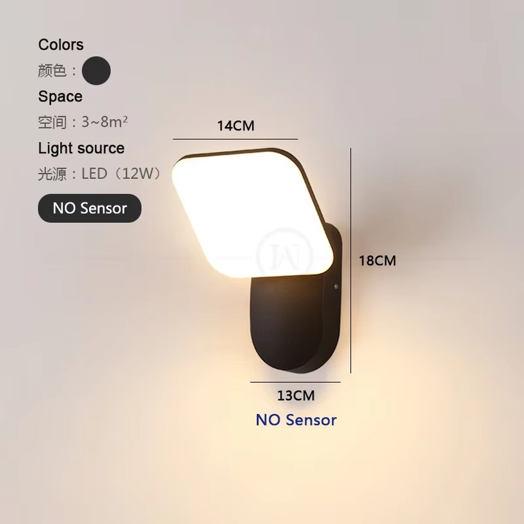 Zewnętrzna Lampa Ścienna LED Z Czujnikiem Ruchu