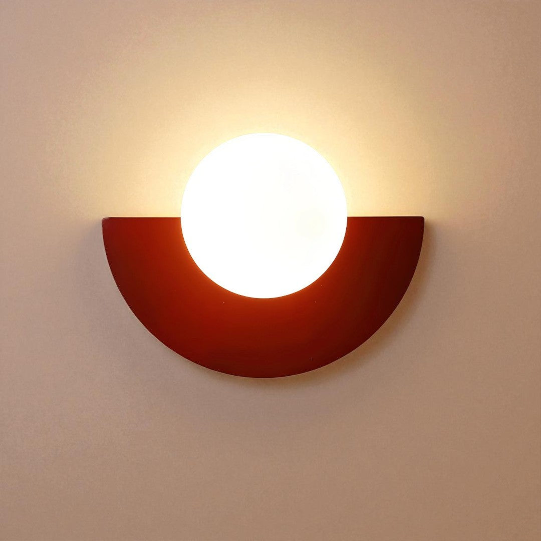 Nordycka Półokrągła Metalowa Lampa Ścienna