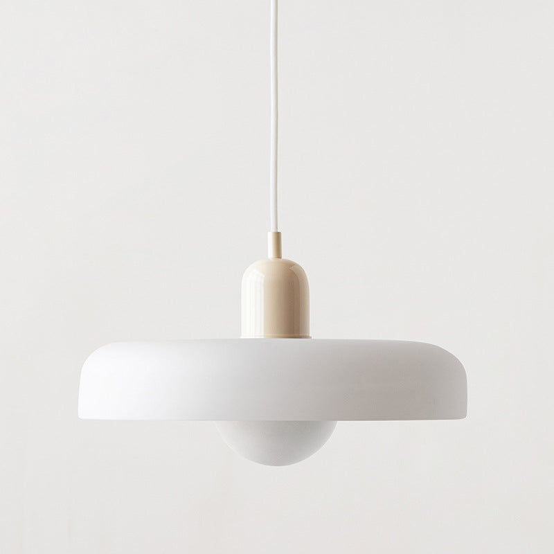 Skandynawska Okrągła Szklana Lampa Wisząca