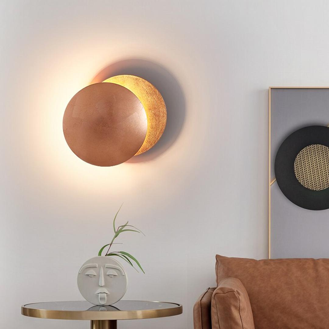Zewnętrzna Okrągła Solarna Lampa Ścienna LED