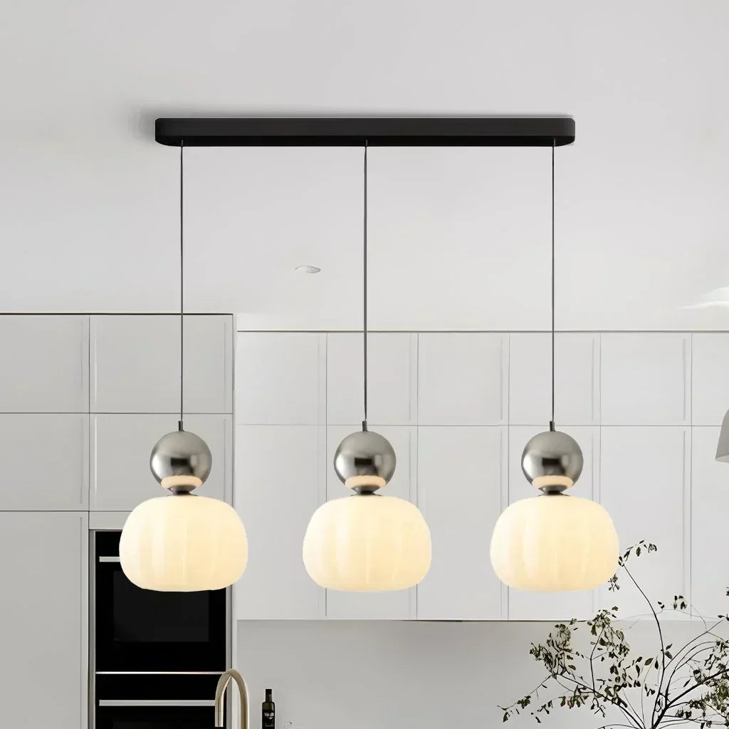 Lampa Wisząca Art Deco Ze Szkła I Złota
