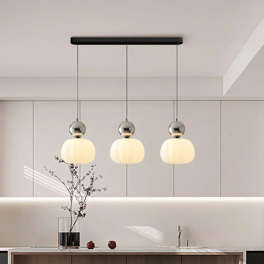 Lampa Wisząca Art Deco Ze Szkła I Złota