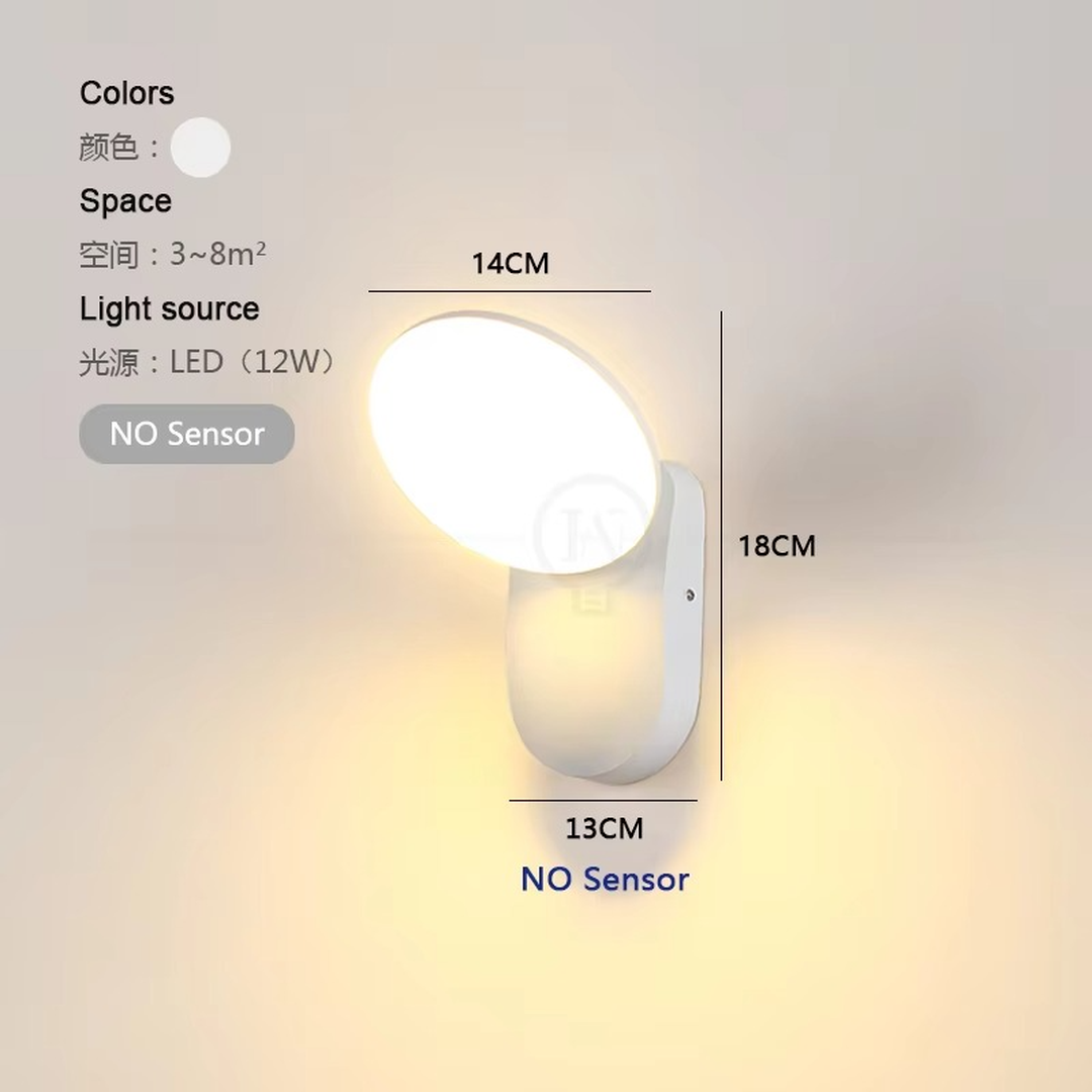 Zewnętrzna Lampa Ścienna LED Z Czujnikiem Ruchu