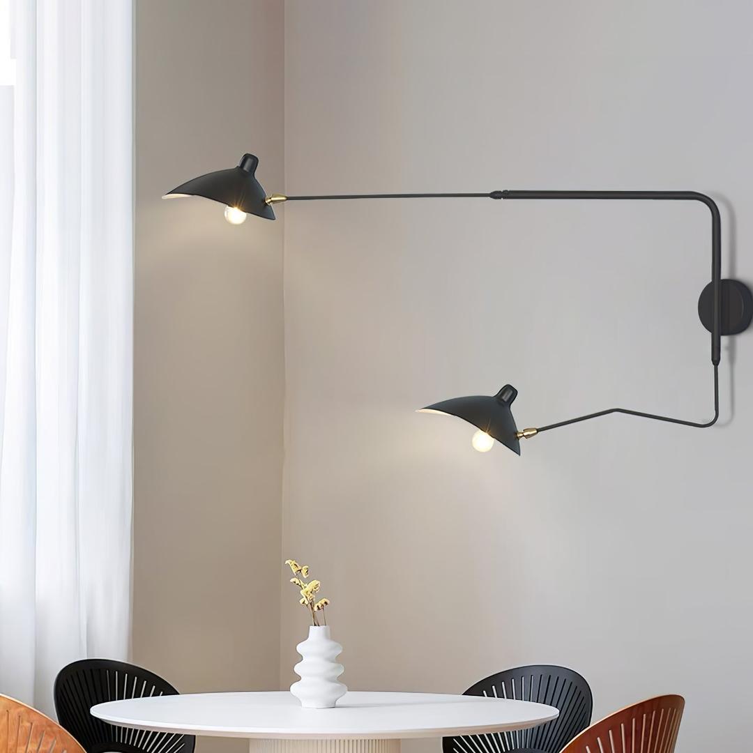 Nowoczesna Regulowana Metalowa Lampa Ścienna