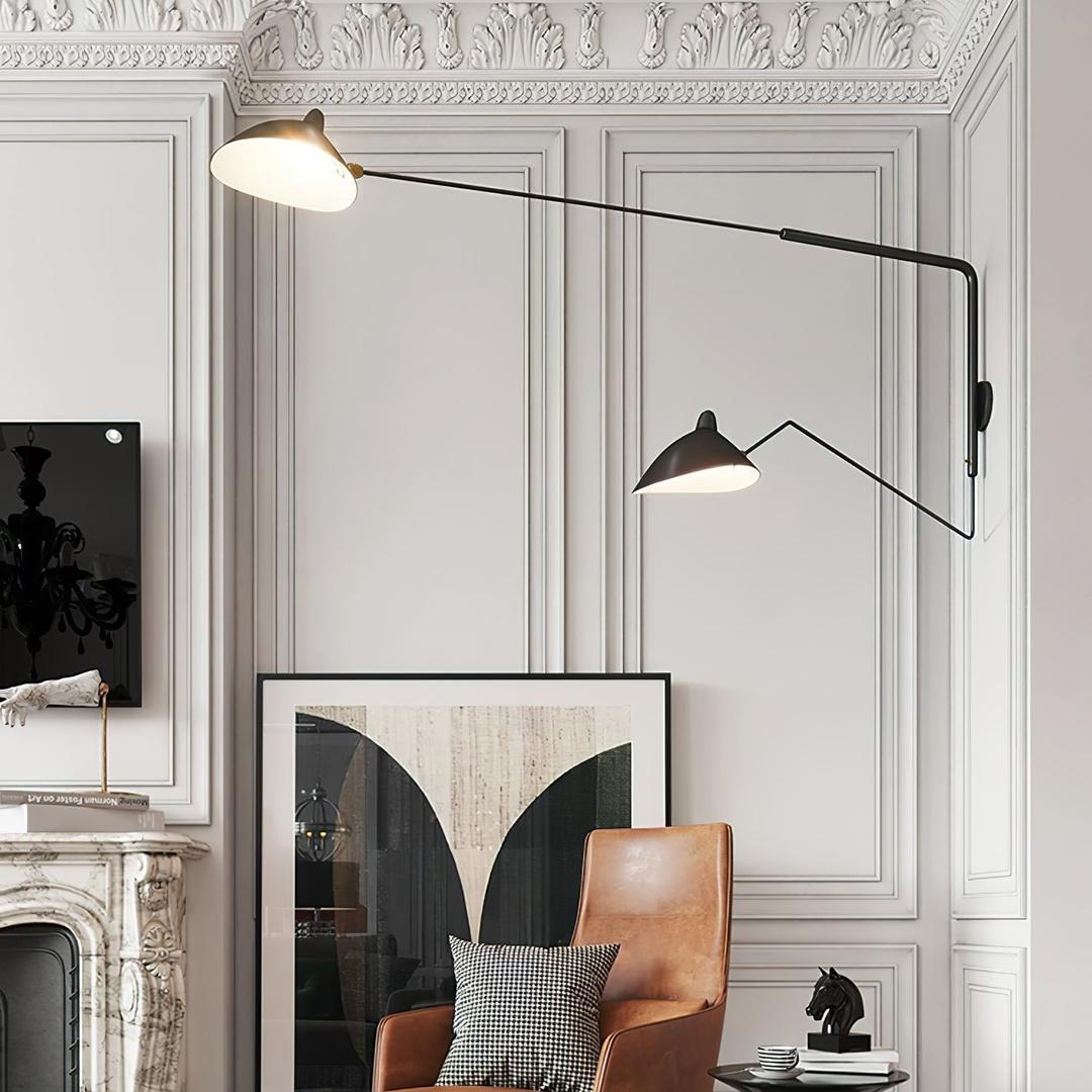 Nowoczesna Regulowana Metalowa Lampa Ścienna