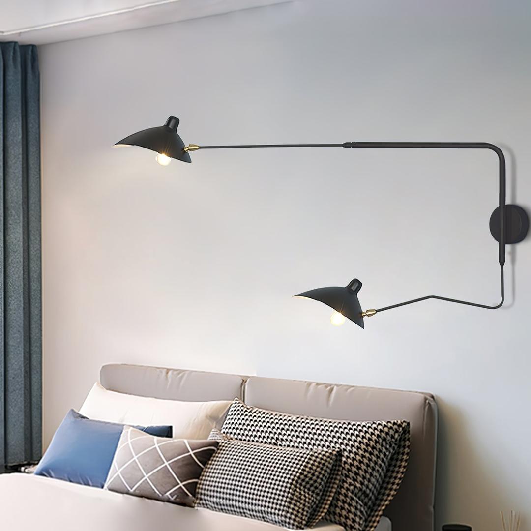 Nowoczesna Regulowana Metalowa Lampa Ścienna