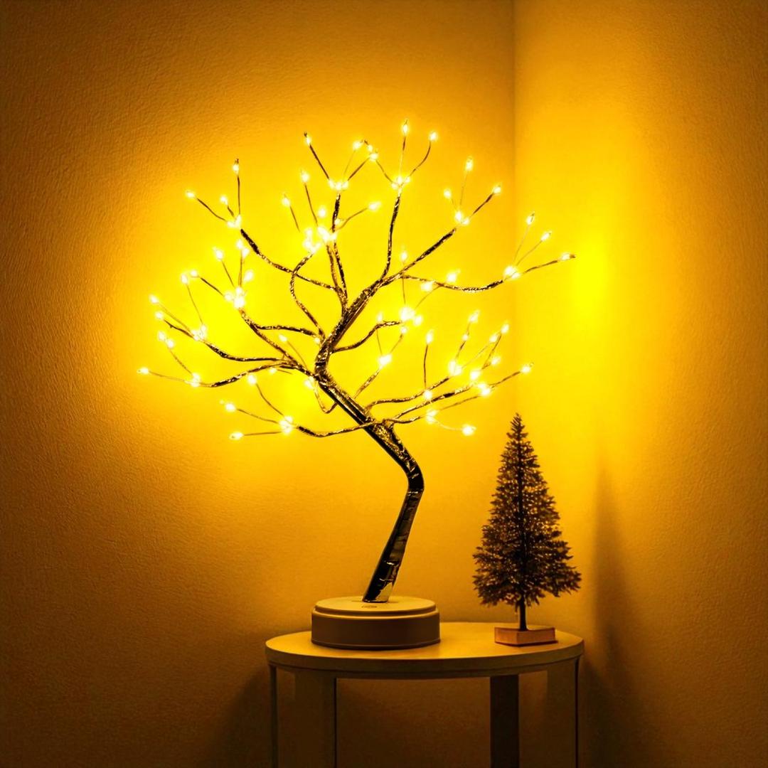 Dekoracyjna Przenośna Lampa LED Drzewko Z Ciepłym Światłem