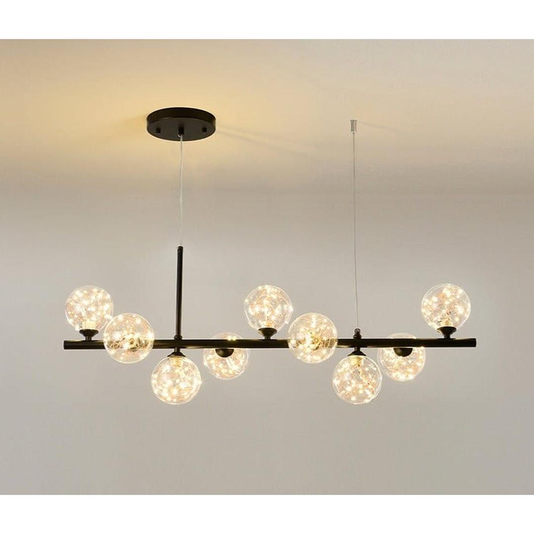 Szklana Liniowa Lampa Wisząca Do Jadalni