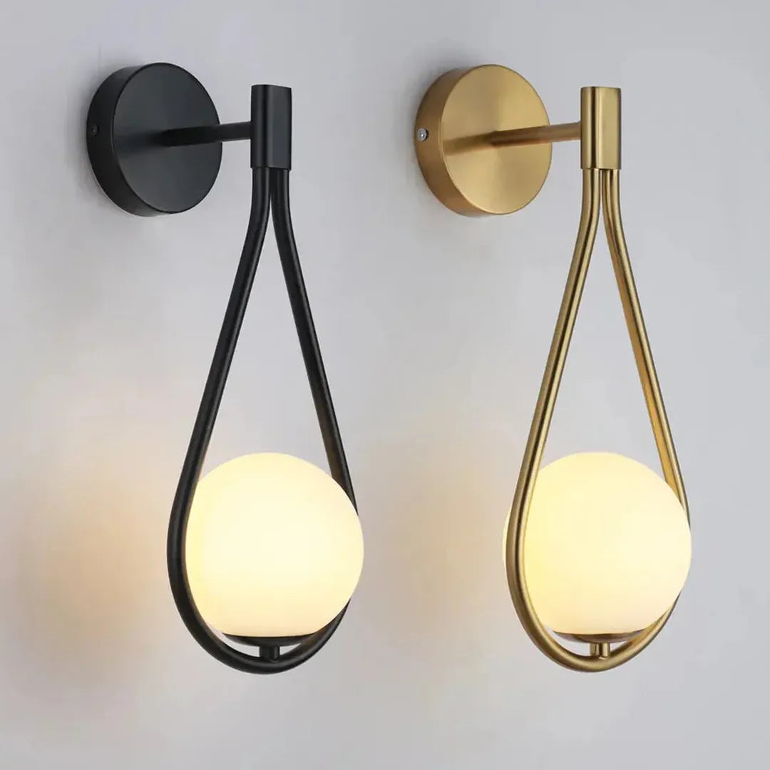 Nowoczesna Metalowa Lampa Ścienna W Kształcie Kropli