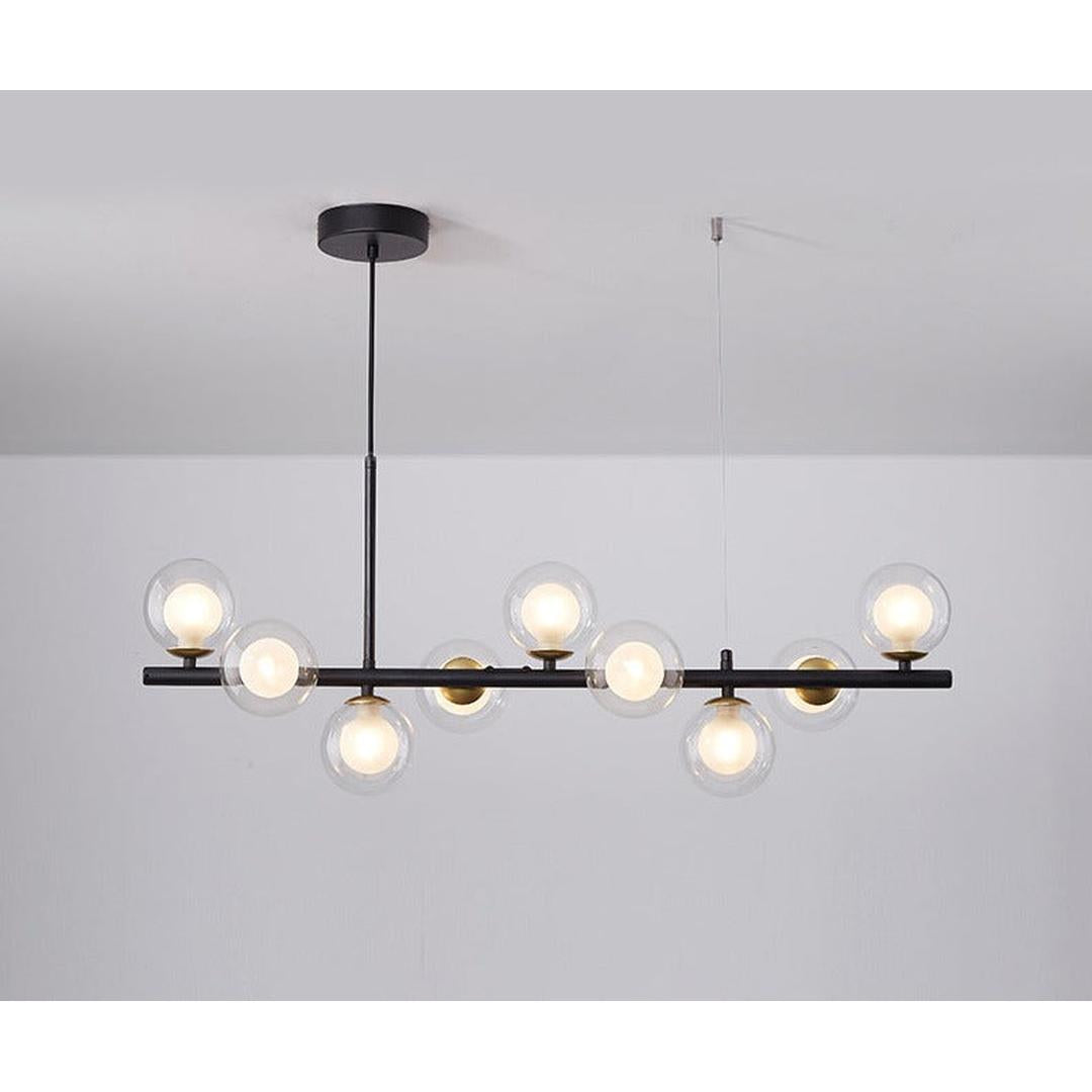 Nowoczesna Szklana Liniowa Lampa Wisząca