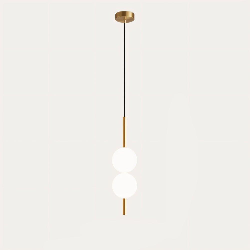 Skandynawska Szklano-Metalowa Lampa Wisząca