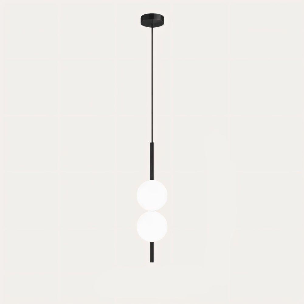 Skandynawska Szklano-Metalowa Lampa Wisząca