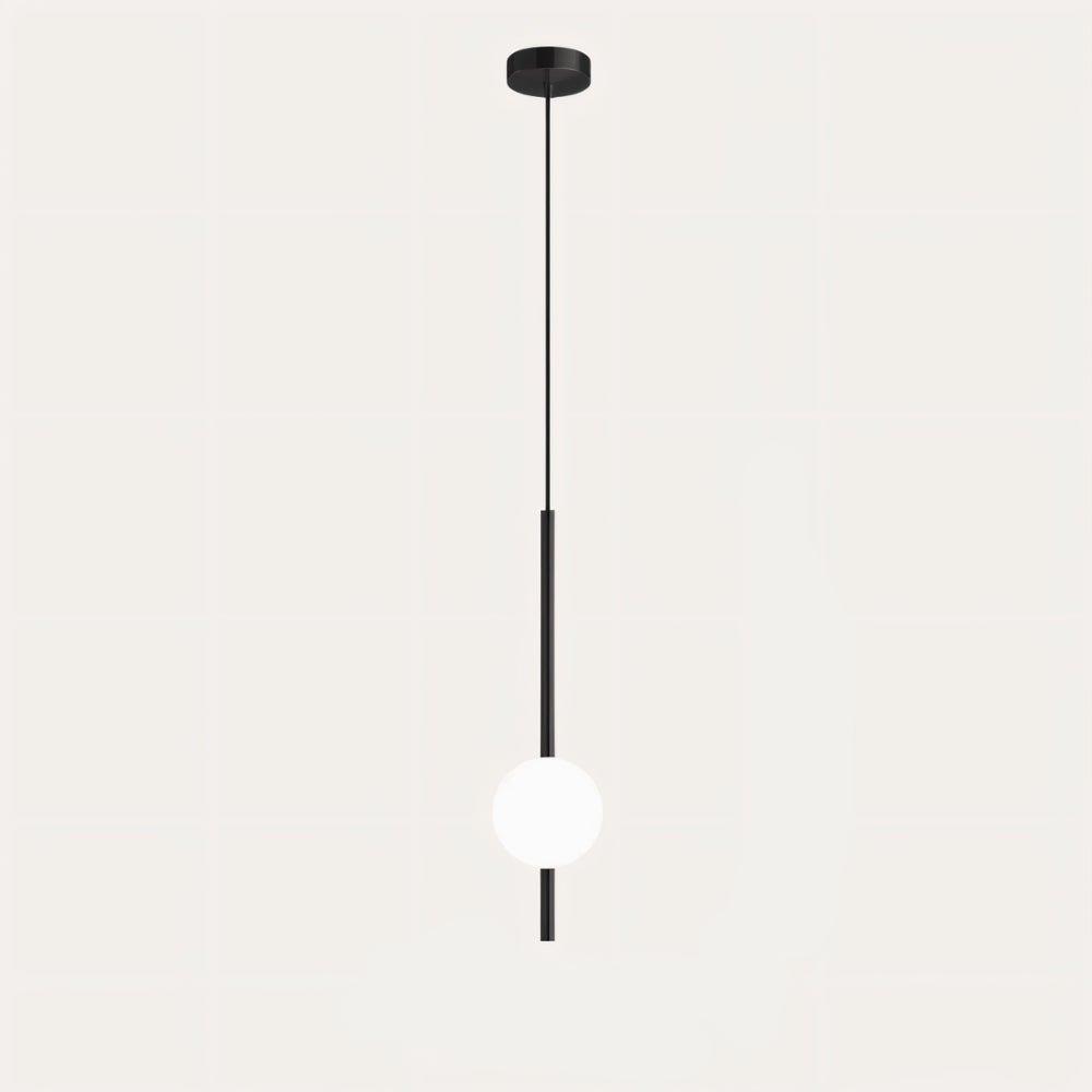 Skandynawska Szklano-Metalowa Lampa Wisząca