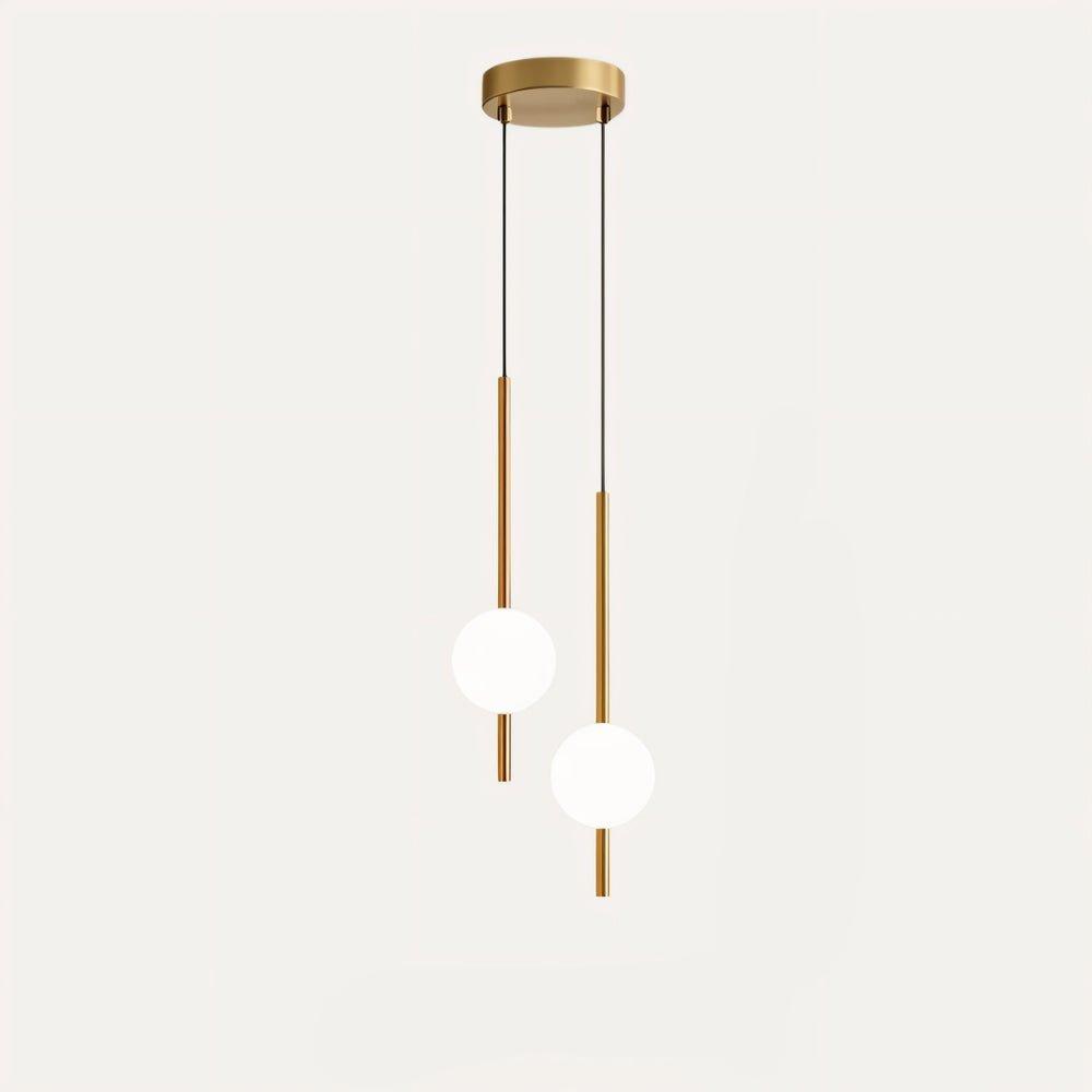 Skandynawska Szklano-Metalowa Lampa Wisząca