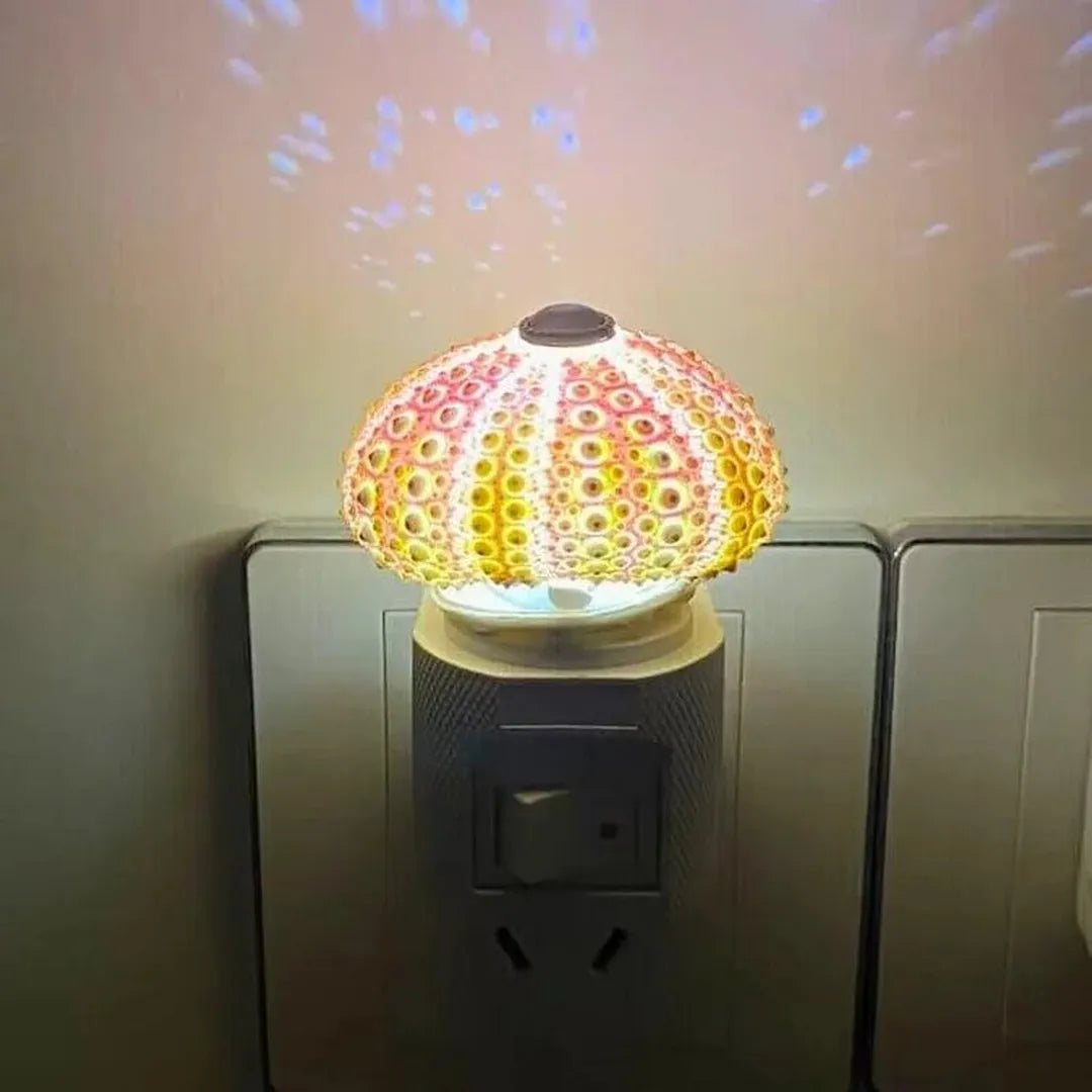 Szklana Lampa Nocna LED Z Kloszem Kopułowym